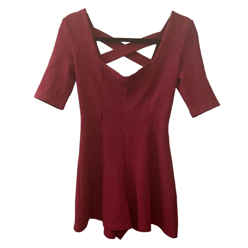 Urban Outfitters Cooperative Maroon Dark Red Romper Size Small